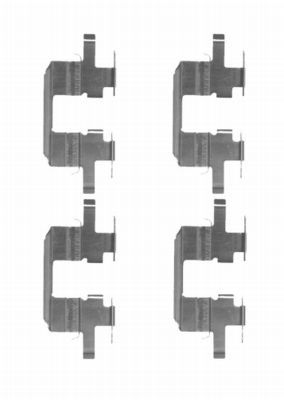 HELLA PAGID Piederumu komplekts, Disku bremžu uzlikas 8DZ 355 204-151